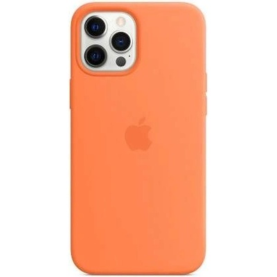 Apple iPhone Silicone Case with MagSafe - оригинален силиконов кейс за iPhone 12 Pro Max с MagSafe (оранжев)
