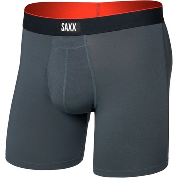 Saxx Мъжко синтетично термобельо Saxx Multi-Sport Mesh Boxer Brief Fly Synthetic base layer - Turbulence / Black WB - размер XXL (014-2278-0715)