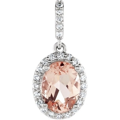 Blink-Blink Luxusný diamantový prívesok s Morganitom 4290BMoDZS
