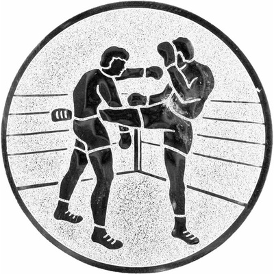 Kickbox: Hliníkový emblém na trofej Ø 50 mm strieborná