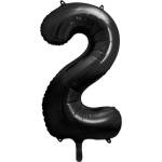 Party Deco Фолиев балон цифра, 86 см, черен - 2 (fb1m-2-010)