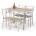 Halmar Комплект трапезна маса FAUST + столове 4 броя (halmar/FAUST/table/chairs)