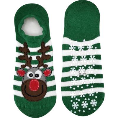 Lonka dámské silné vánoční ponožky s protiskluzem CUPID ABS balení 3 páry zelená
