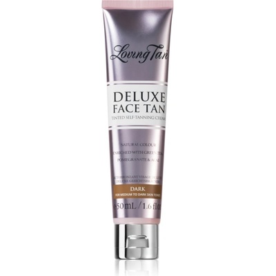Loving Tan Deluxe Face Tan автобронзант крем за лице цвят Dark 50ml
