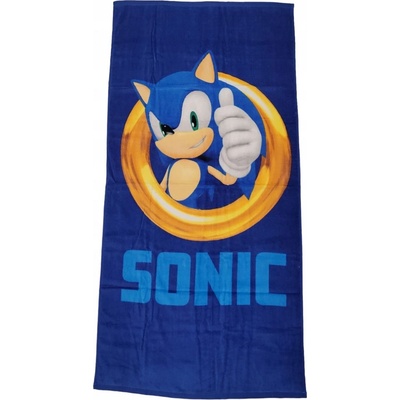 Arditex Spain Bavlněná plážová osuška Ježek Sonic 70 x 140 cm