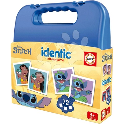 Identic Memo Game Pexeso v kufríku Stitch Educa pamäťová hra 72 kariet