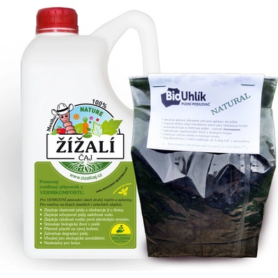 Mesiho žížalí čaj 2 l + BioUhlík 500 g