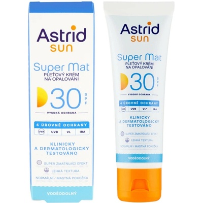 Astrid Sun Super Mat pleťový krém na opaľovanie SPF30 50 ml