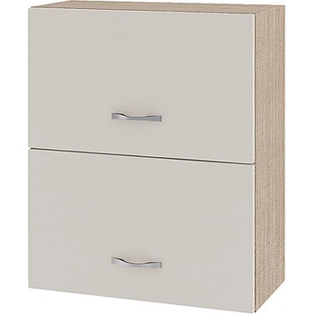 ИРИМ Горен шкаф с две хоризонтални врати Сити МС-11 мока / сатен 60 см