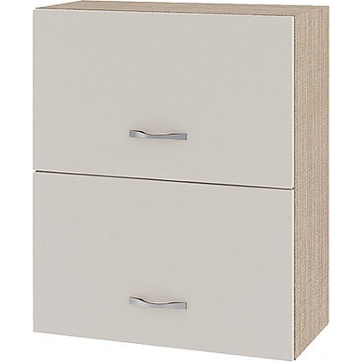 ИРИМ Горен шкаф с две хоризонтални врати Сити МС-11 мока / сатен 60 см