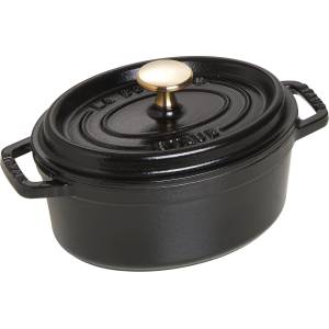 Staub Овална тенджера за готвене, черен V 1, 0 l Staub (ST1101725)