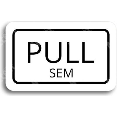 ACCEPT Tabulka SEM - TAM - typ 28 (80 x 50 mm) - bílá tabulka - černý tisk