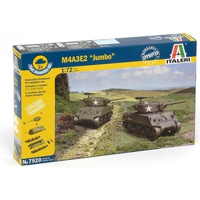 Italeri Fast Assembly tanky 7520 M4A3E2 JUMBO 1:72