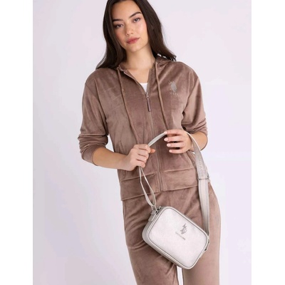 U.S. Polo Assn. dámská metalická kabelka crossbody CLASSIC stříbrný
