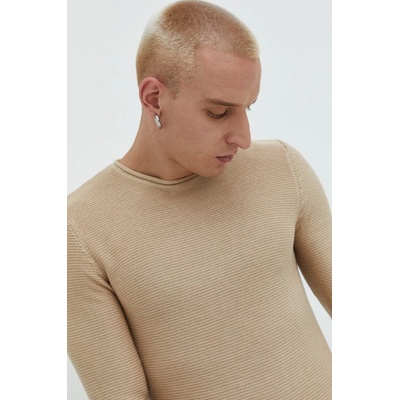 Solid sveter pánsky tenký béžová