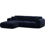 Micadoni Тъмносин кадифен ъглов диван (ляв ъгъл/с лежанка) Molino - Micadoni (MIC_LC_184_F1_MOLINO6)