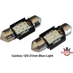  Крушки -Led- Сулфидни 12V-31mm Сини к-т 6104-31 ('264440)