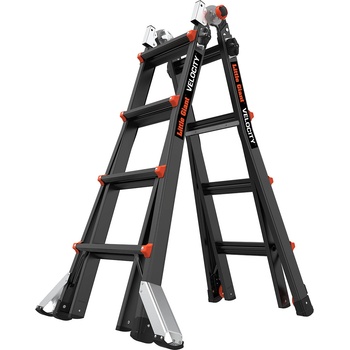 Little Giant Ladder Телескопична алуминиева стълба Little Giant VELOCITY 2.0 PRO, M17 4x4 стъпала, с поставка AirDeck (15517EN)