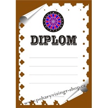 VIZINGR Šipky diplom A4 č.10 Šipky č.10 BEZ TEXTU