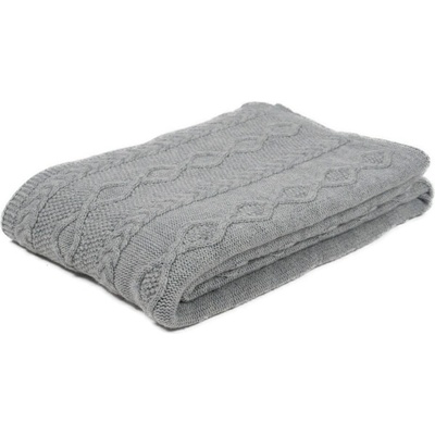 Kampol Pletená deka ava šedá 130x170