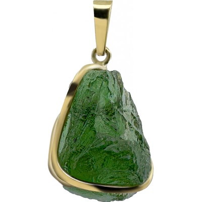 Vltavín Moldavite Zlatý přívěsek s vltavínem 2000334420008
