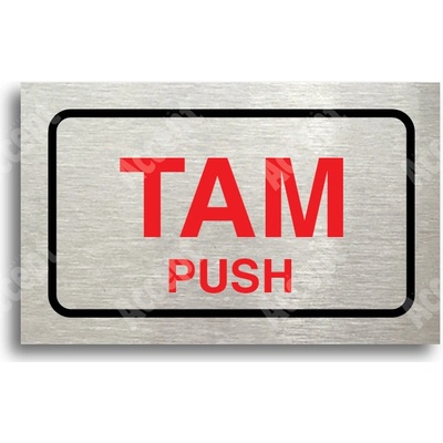 ACCEPT Tabulka SEM - TAM - typ 16 (80 x 50 mm) - stříbrná tabulka - barevný tisk