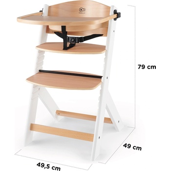 KinderKraft ст. за хр. ENOCK дървено/бели крака KKKENOCWHT (KKKENOCWHT0000)