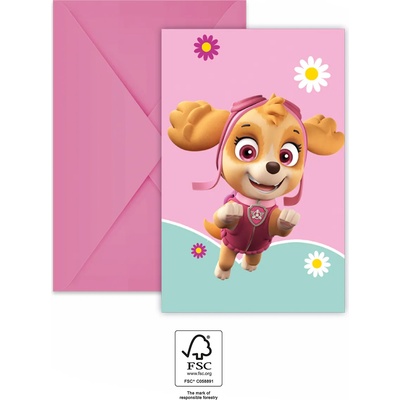 Procos Покани Paw Patrol Skye 6 бр
