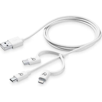 Cellularline Кабел данни 3 в 1 microUSB, Apple и Type-C 5167