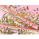 Vystreľovacie konfety zlaté a strieborné bodky 40 cm