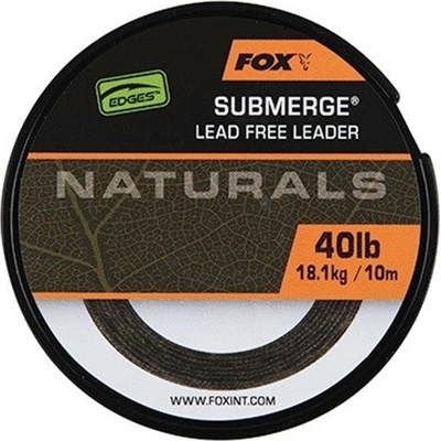 Fox šňůra bez olověného jádra naturals leader 10m - 40lb