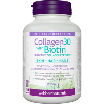 Webber Naturals Collagen30 with Biotin, 120 таблетки, Webber Naturals