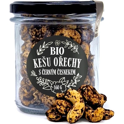 NATU Kešu orechy s čiernym cesnakom BIO 160 g