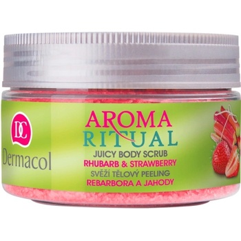 Dermacol Aroma Ritual Juicy telový peeling Rhubarb & Strawberry 200 g