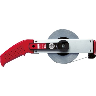 BMI Rámové měřicí pásmo ocelové, bílý lak 30 m x 13 mm
