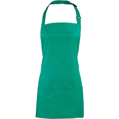 Premier Workwear Colours Gastro zástěra 2v1 PR159 Emerald Pantone 7728C 60x62cm