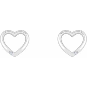 Eppi Zlaté náušnice v tvare srdca s diamantmi Isabella E40622