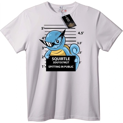 NOONEBRAND Тениска Squirtle - полицейска снимка - M, Black