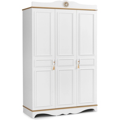 Гардероб Luna 3D бяло и капучино