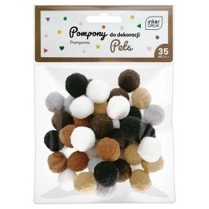 Interdruk Pompons for decoration 35pcs Pets