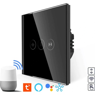 Revolo Touch WiFi žalúziový ovládač - Čierny