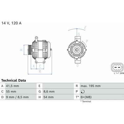 generátor BOSCH 0 986 081 120