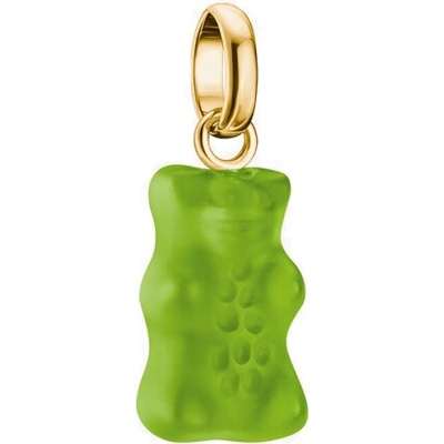 Thomas Sabo connect prívesok charm Goldbear in green gold-plated CC1275 413 6