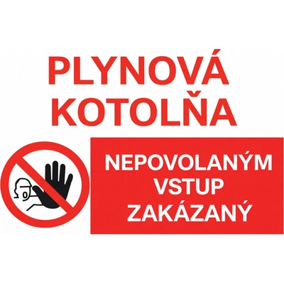 Traiva Samolepka Plynová kotolňa nepovolaným vstup zakázaný