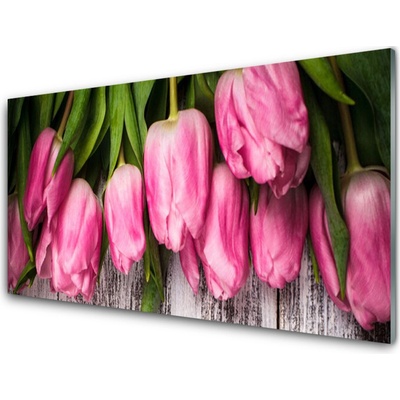 Obraz na skle Tulipány 100x50 cm