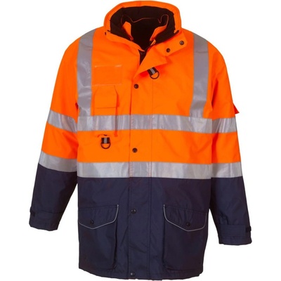Yoko bunda HVP711 Hi-Vis 7v1 zateplená výstražná oranžová Fluorescent/navy
