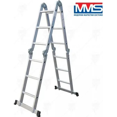 МУЛТИФУНКЦИОНАЛНА АЛУМИНИЕВА СТЪЛБА 4х3 mms 150 кг (45872)