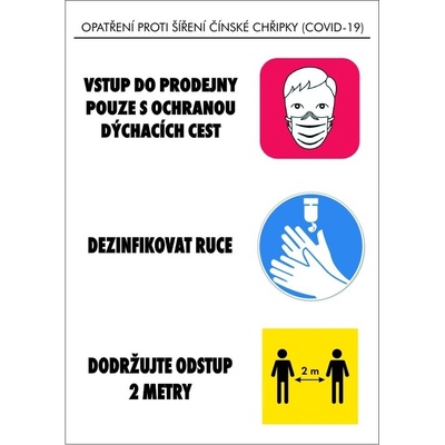 RAFO Samolepka Vstup do prodejny pouze s ochranou ...., A4
