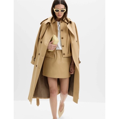 Marks & Spencer Събрана мини пола с А-образен крой от чист памук Marks & Spencer кафява Marks & Spencer | Kafyav | ЖЕНИ | 8