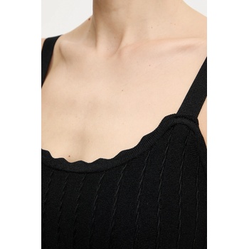 Morgan Рокля Morgan в черно къса разкроена RMFANNY (RMFANNY)